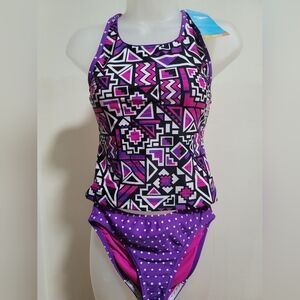 Vibrant Speedo Geometric Tankini
